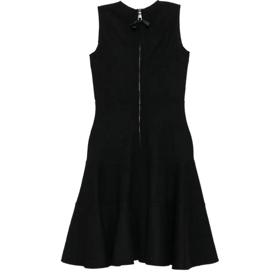 Black Sleeveless Wool Dress