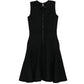 Black Sleeveless Wool Dress