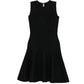 Black Sleeveless Wool Dress