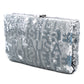 Satin Sequin Embroidered La Pausa Evening Clutch
