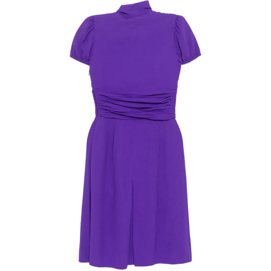 Purple Short-Sleeve Dress