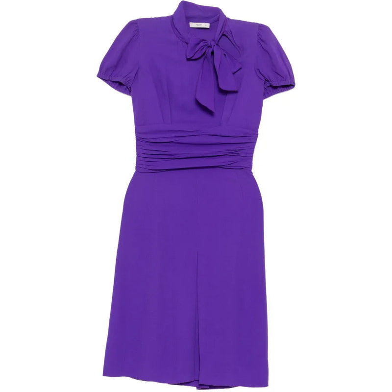 Purple Short-Sleeve Dress