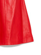Red Leather A-line Skirt