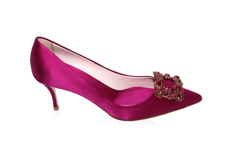 Roger Vivier Efflorescence Pumps Pink Satin