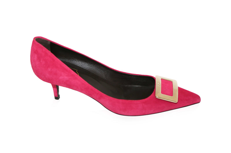 Roger Vivier Trompette Pumps Pink Suede