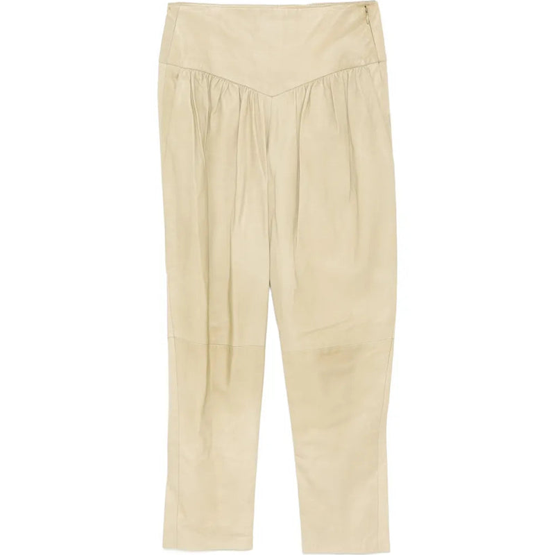 Sage Leather Trousers