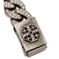 Close-up of the Rolex x Loree Rodkin watch clasp showing detailed design and craftsmanship on the luxury timepiece.