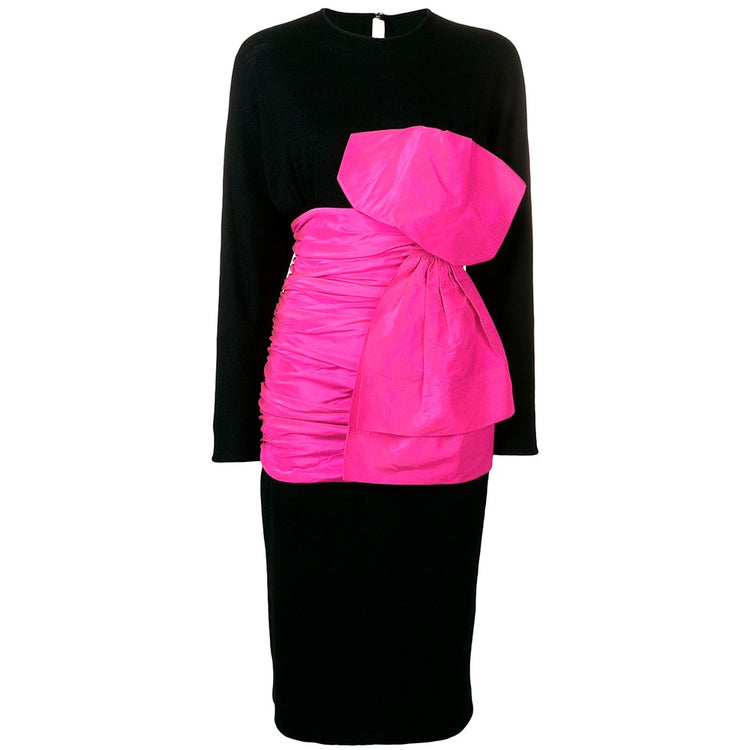 Vintage 1980s Angelo Tarlazzi Bow Dress