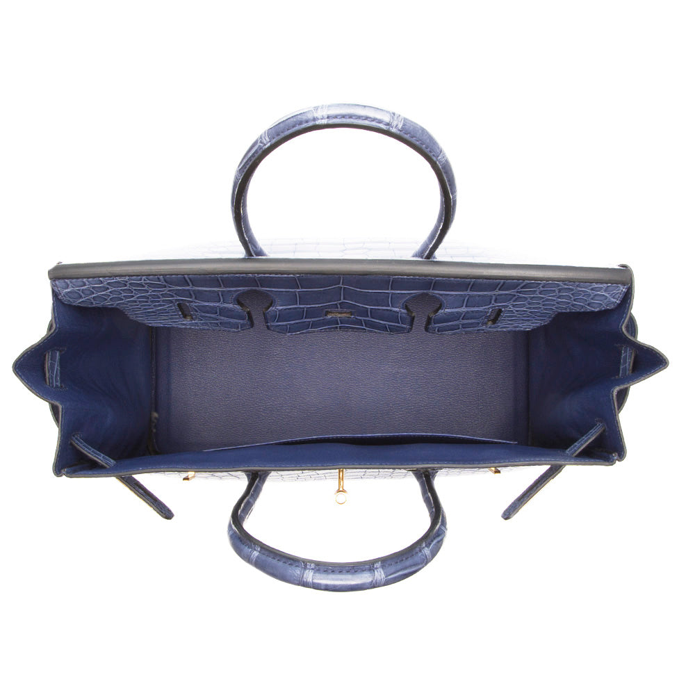 Hermes Exotic Brighton Blue 35cm Birkin Bag
