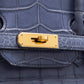 Hermes Exotic Brighton Blue 35cm Birkin Bag