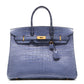 Hermes Exotic Brighton Blue 35cm Birkin Bag