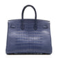 Hermes Exotic Brighton Blue 35cm Birkin Bag