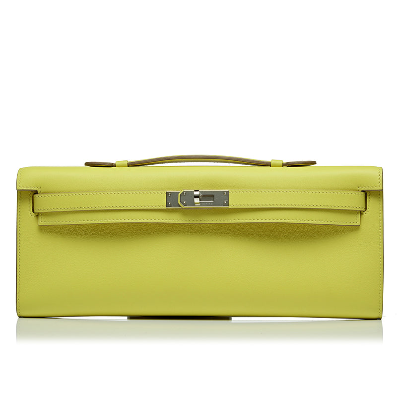 Lime Green Kelly Cut Clutch Bag - rewindvintageofficial