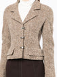 Single-Breasted Brown Tweed Jacket - Rewind Vintage Affairs