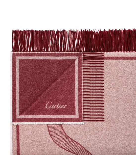 Red Entrelacés de Cartier Cashmere Scarf - Rewind Vintage Affairs