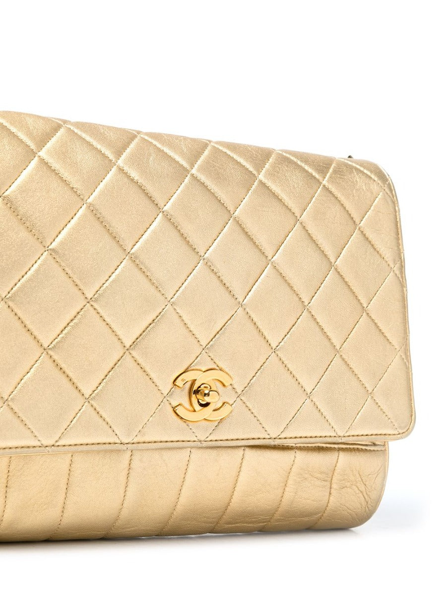 Gold Chanel Shoulder Bag - Rewind Vintage Affairs