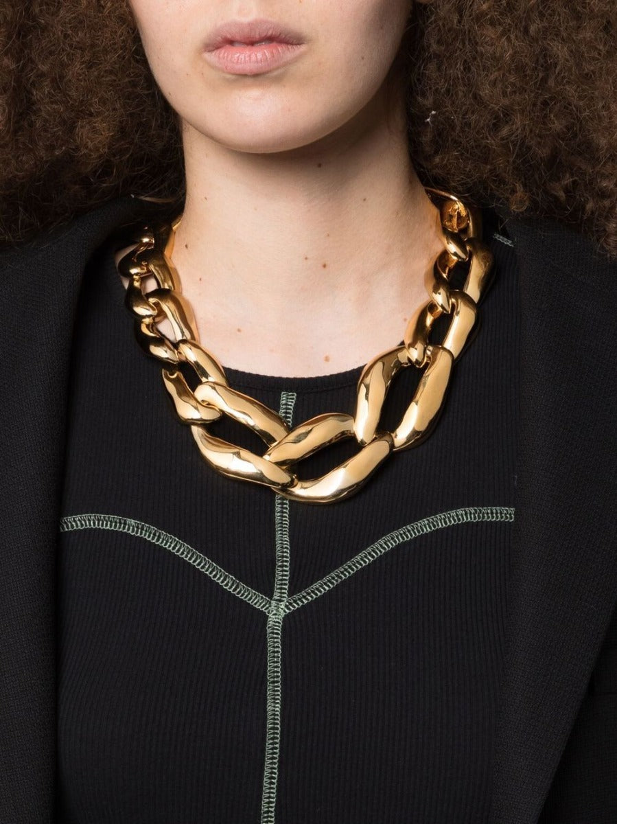 Chunky Gold Curb Chain Necklace - Rewind Vintage Affairs