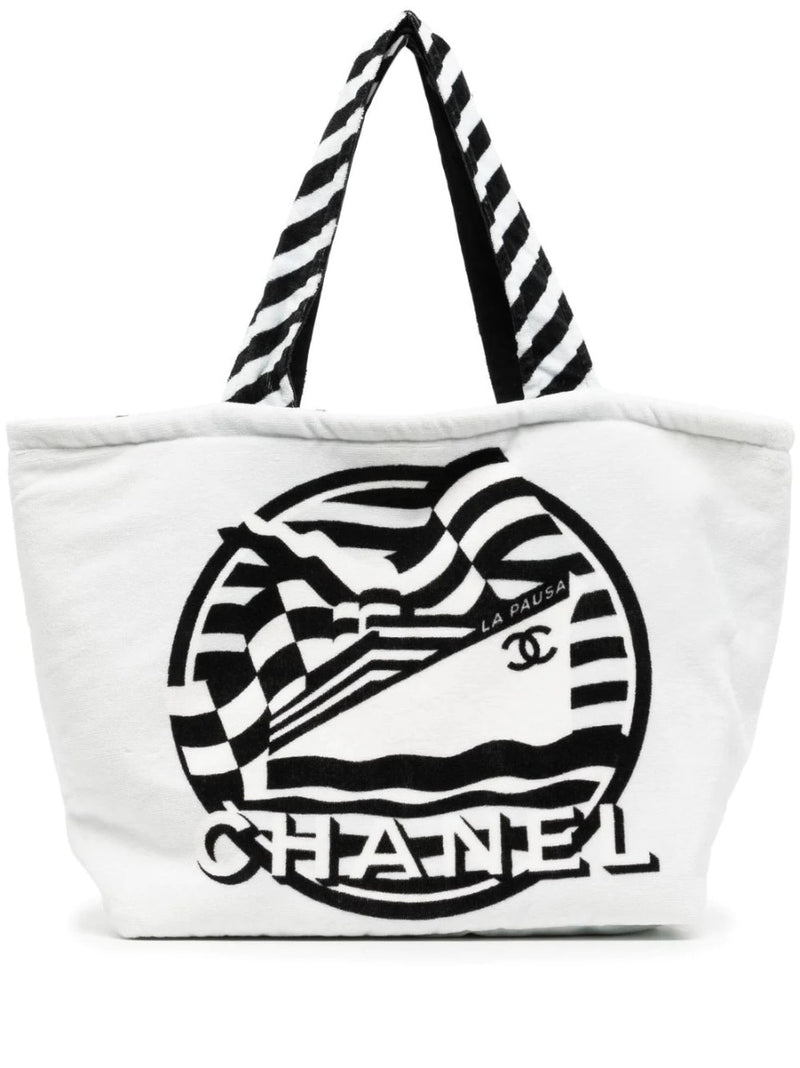 Chanel Pre-owned 2014 Hula Hoop Leather Tote Bag - Black