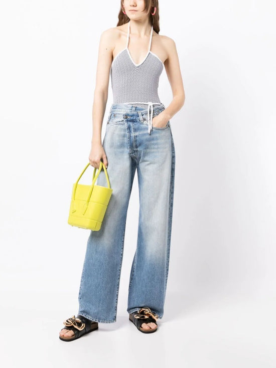 Patterned Halterneck Swimsuit - Rewind Vintage Affairs