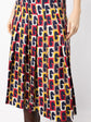 Checkered Monogram Pleated Midi Skirt - Rewind Vintage Affairs