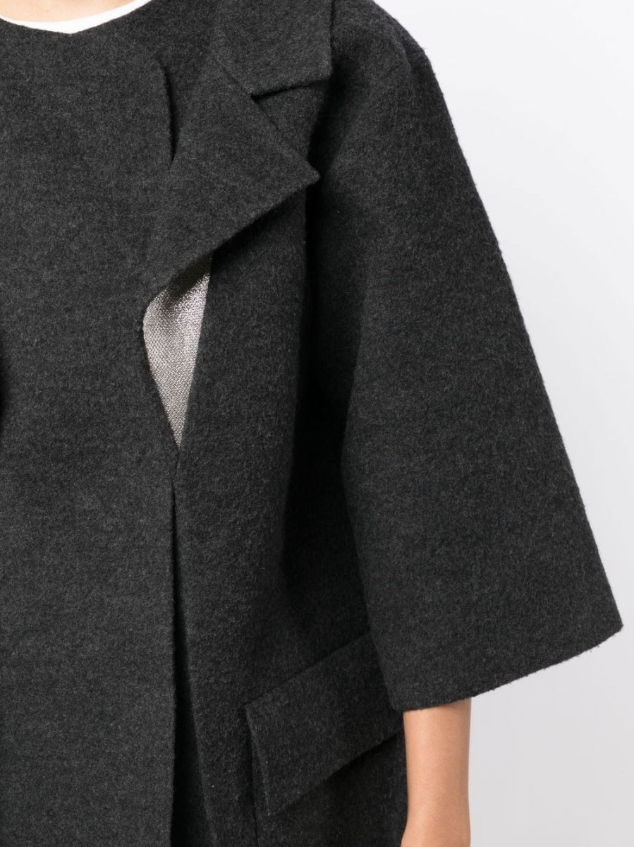 Grey Fall 2012 Layered Coat - Rewind Vintage Affairs