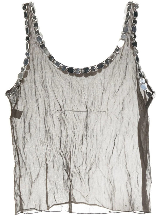 Sheer Sleeveless Top - Rewind Vintage Affairs