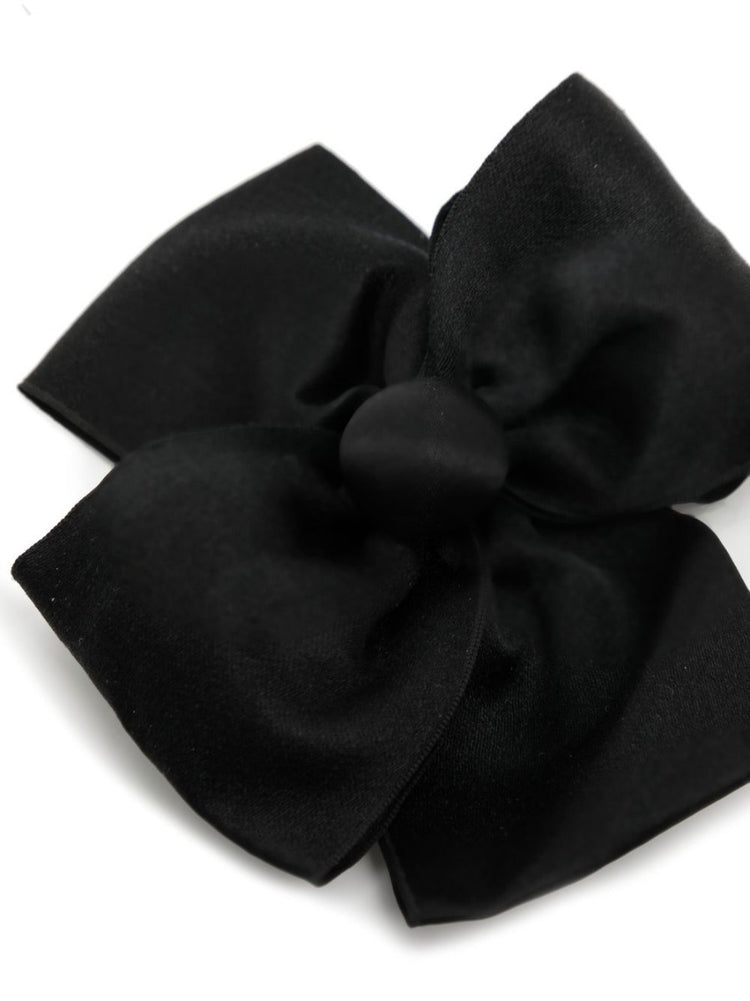 Black Bow Hair Comb Chanel
