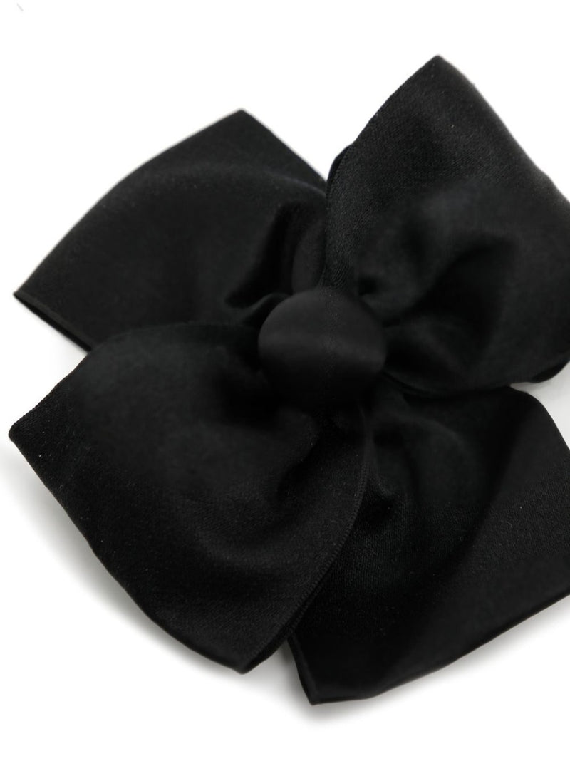 Chanel Black Satin Bow Hair Clip at 1stDibs  chanel hair bow, chanel bow  hair clip, chanel hair accessories