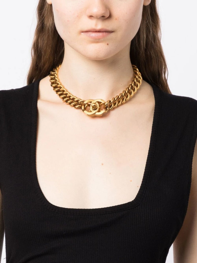 CC Turn-Lock Chain Necklace - Rewind Vintage Affairs