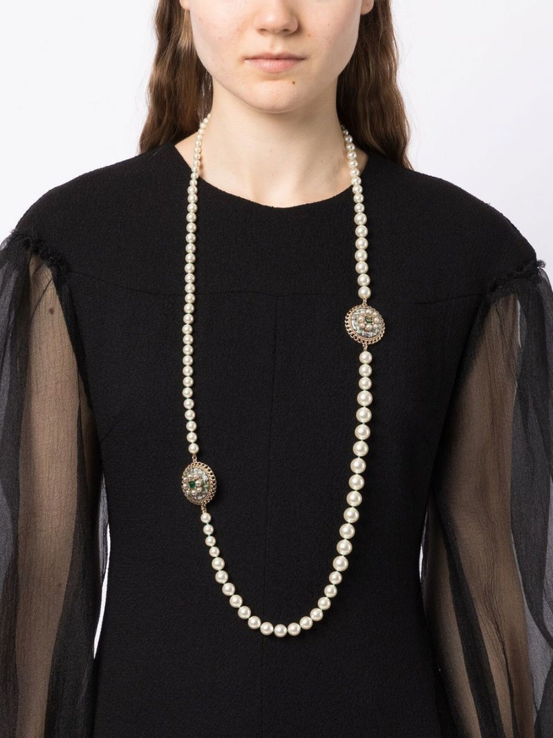 Buy Chanel Baroque Pearl Long Necklace 108cm Online in India 
