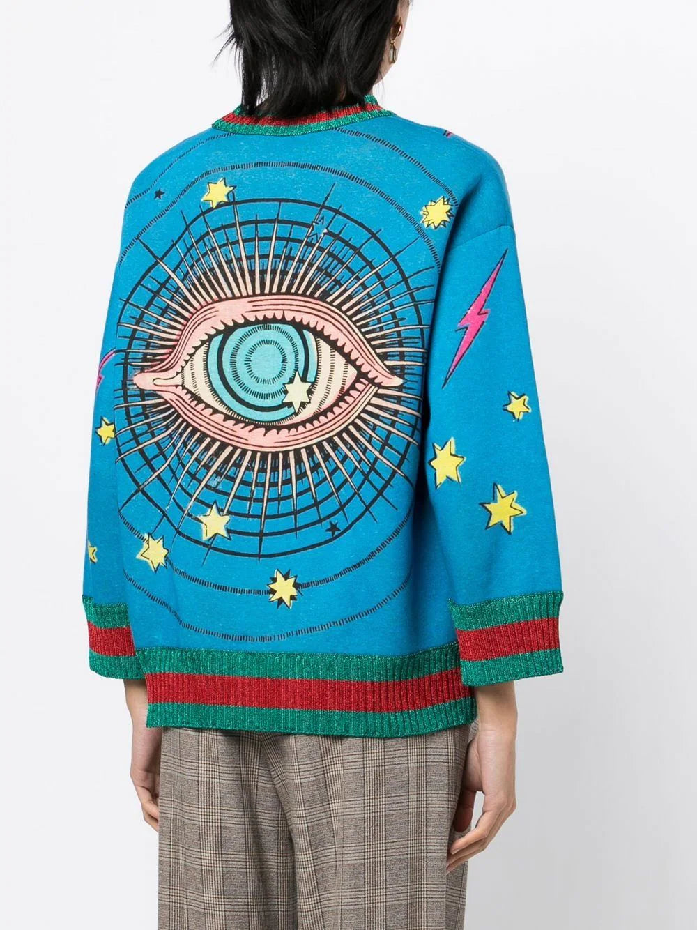 Evil Eye Print Crewneck - Rewind Vintage Affairs