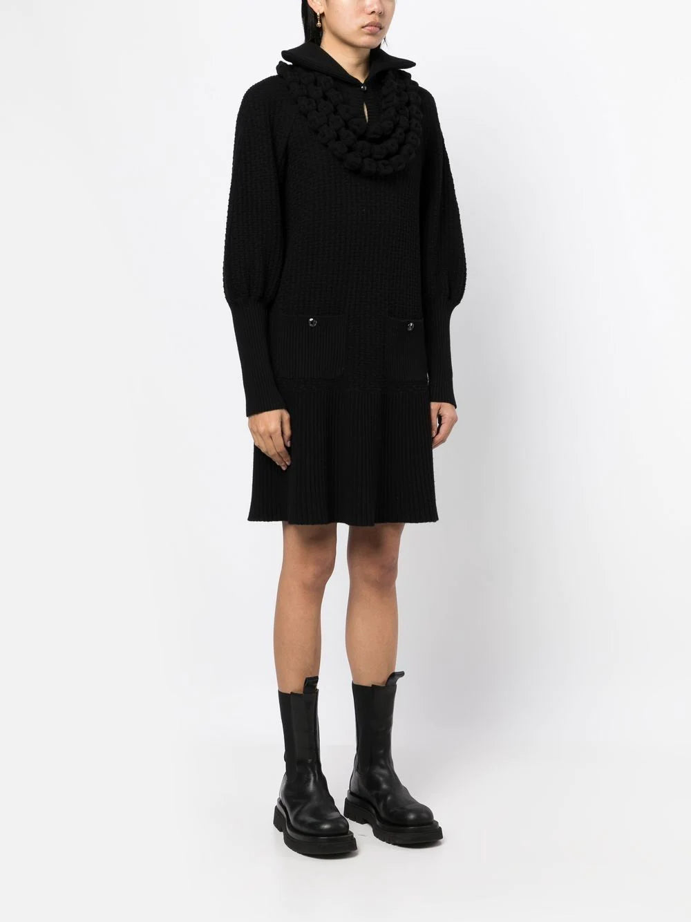 Knit Collared Dress - Rewind Vintage Affairs