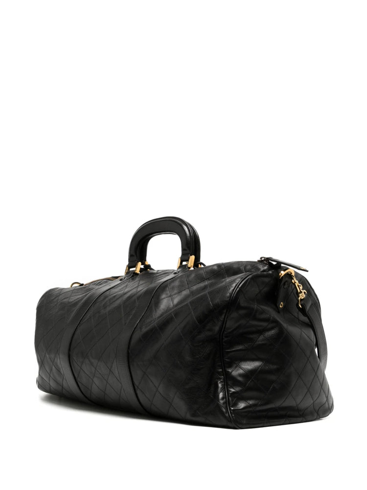 Chanel Diamond Quilted Boston Travel Bag 60cm