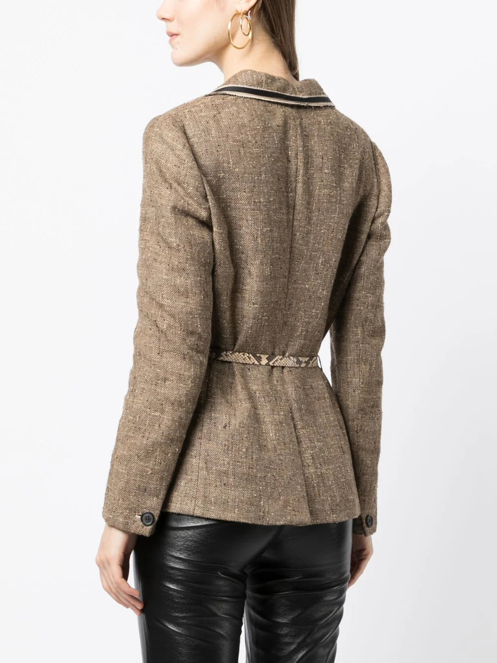 Brown Single-Breasted Jacket - Rewind Vintage Affairs