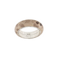 Bottega Veneta taupe-grey leather cuff bracelet with woven-inspired textured detailing and a wide rounded silhouette.