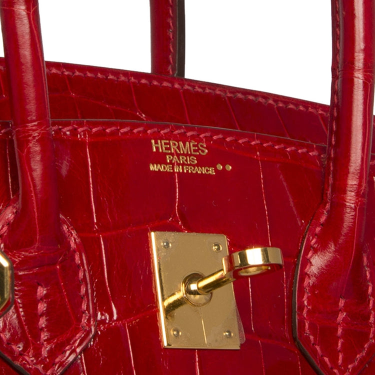 Hermes Birkin 25cm Shiny Crocodile Niloticus Lisse SOLD