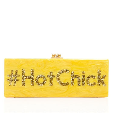 Yellow Hashtag Clutch - rewindvintageofficial