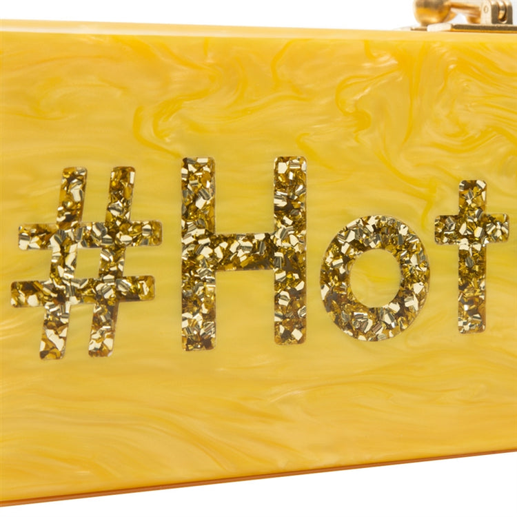 Yellow Hashtag Clutch - rewindvintageofficial