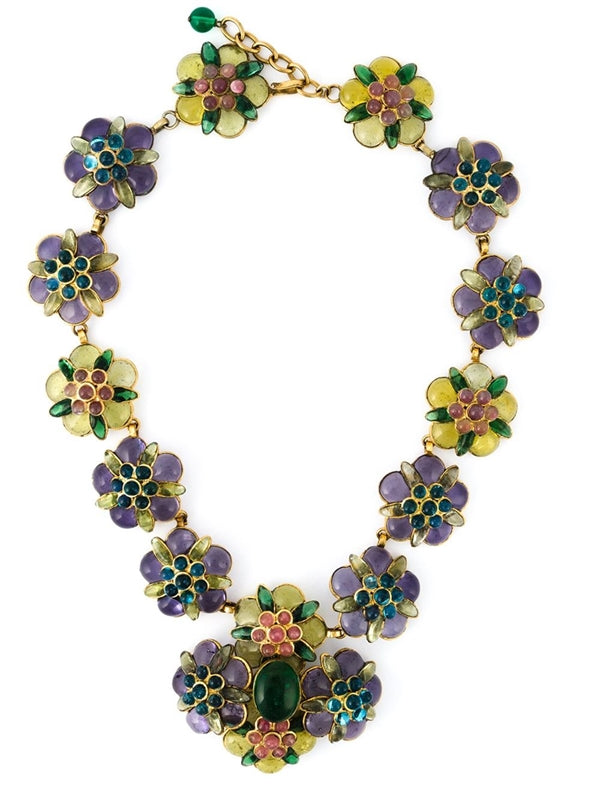 Chanel Gripoix Flower Necklace SOLD - rewindvintageofficial