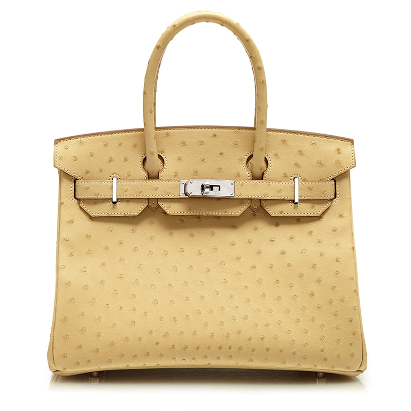 Hermes Beige Ostrich Birkin 30cm SOLD