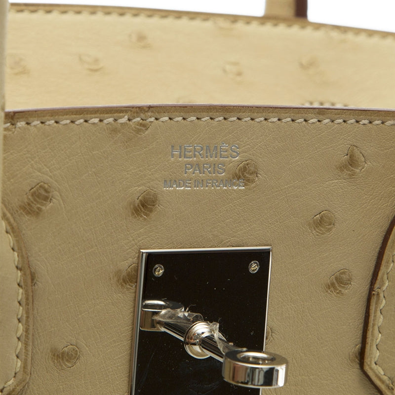 Hermes Beige Ostrich Birkin 30cm SOLD