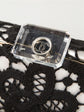 Chanel Large Floral Lace Clutch