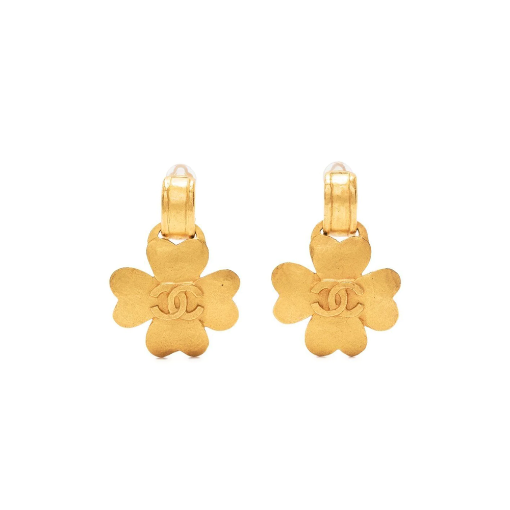 Authentic Louis Vuitton Gold Monogram heart Earrings 3 Set 3cm Accessory