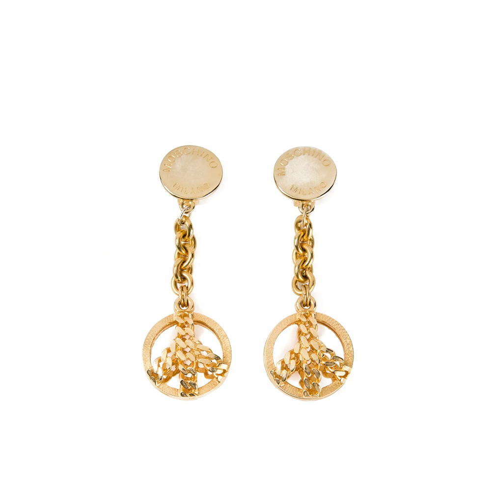 Moschino Peace Earrings - Rewind Vintage Affairs