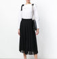 Black pleated skirt by Gucci, stylish high-waisted skirt with fine pleats, perfect for elegant and casual outfits.