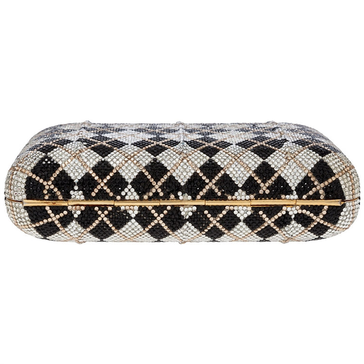 Judith Leiber Harlequin Crystal Minaudiere Clutch - rewindvintageofficial