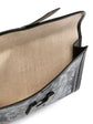 Hermès customised Bandana Jige Élan PM clutch in black Box leather with envelope silhouette, fold-over flap, H-tab closure and graphic bandana-inspired custom design.