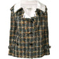 Vintage Comme Des Garçons double-breasted tweed jacket with classic lapels and tailored fit, perfect for stylish layering.