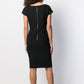 Black Nina Ricci shift dress, stylish sleeveless design, fitted silhouette, perfect for elegant occasion wear.