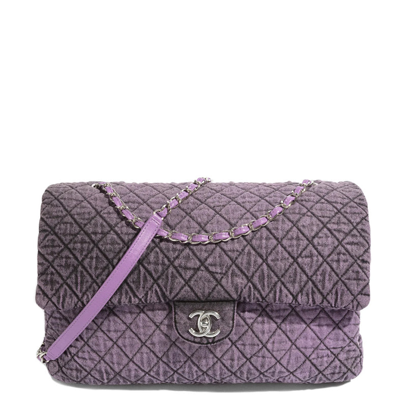 XXL 20C Flap Bag Denimpression Purple Chanel